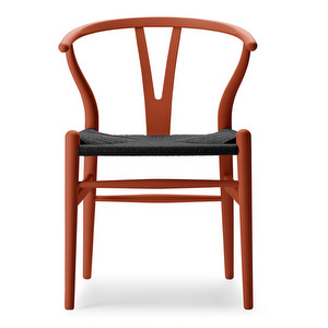 CH24 Wishbone -tuoli, soft Terracotta, musta istuin