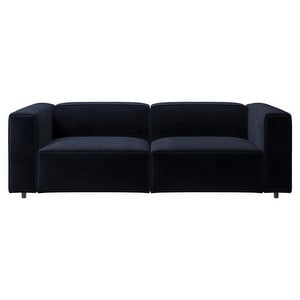 Carmo Sofa, Velvet Fabric 3031 Dark Blue