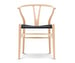 CH24 Wishbone Chair, Soaped Beech, Black Seat