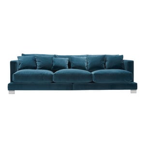 Colorado Sofa, Classic Velvet Fabric 12 Dark Blue, W 270 cm