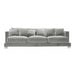 Colorado Sofa, Classic Velvet Fabric 12 Grey, W 270 cm