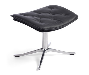 Bravo Footstool, Fantasy Leather Black