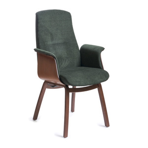 Freetime Chair, Velvety Fabric Green / Walnut
