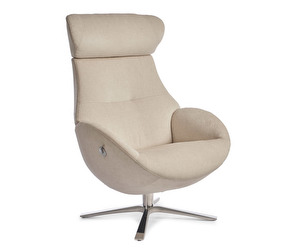 Globe Armchair, Evita Fabric 02 Pearl, H 105 cm