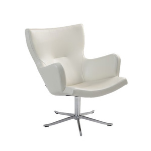 Gyro Armchair with Armrests, Fantasy Leather White