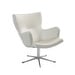 Gyro Armchair with Armrests, Fantasy Leather White