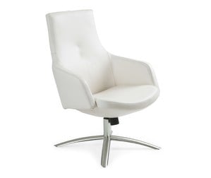 Joy Low Armchair, Fantasy Leather White