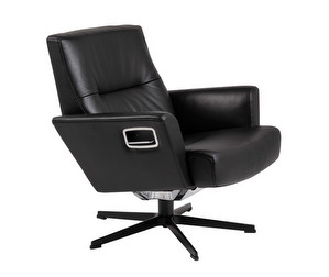 Relieve Low Armchair, Western Leather Black