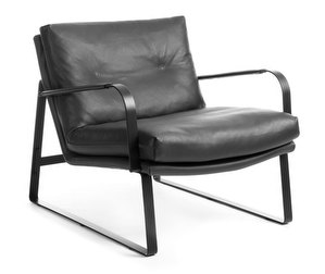Shabby Lounge Chair, Jesolo Leather Black