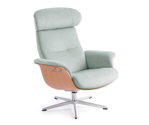 Timeout Armchair, Evita Fabric Ice / Oak