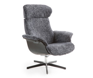 Timeout Armchair, Sheep Leather Charcoal / Black
