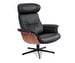 Timeout Armchair, Fantasy Leather Black / Walnut