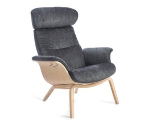 Timeout Armchair, Mercedes Fabric Dark Grey / Oak