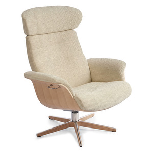 Timeout Armchair, Benson Fabric Cream / Oak