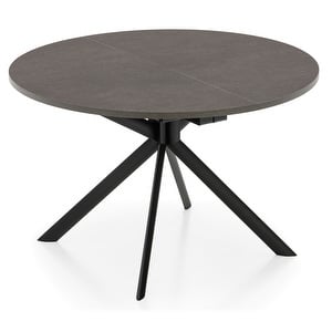Cozy- jatkettava ruokapöytä, tummanruskea/musta, ø 120/165 cm