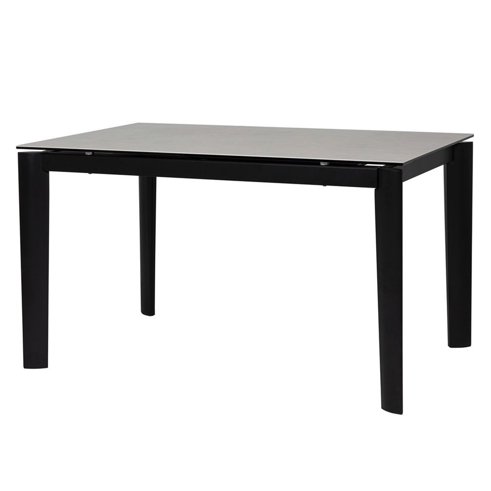 Connubia Lord -jatkettava ruokapöytä valkoinen/mattamusta, 85 x 130/190 cm