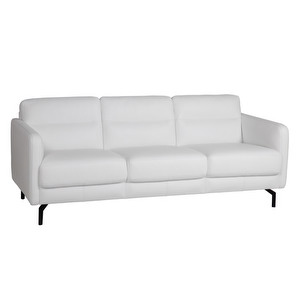 Cosmo-sohva, valkoinen nahka, L 200 cm