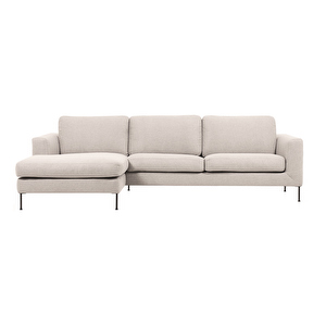 Cucito Chaise Sofa, Dallas Fabric 420 Beige, Left