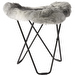 Flying Goose Stool, Iceland Wool Grey/Black