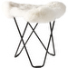 Flying Goose Stool, Iceland Wool White/Black