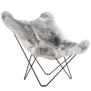 Mariposa Butterfly Chair, Iceland Wool Grey/Black