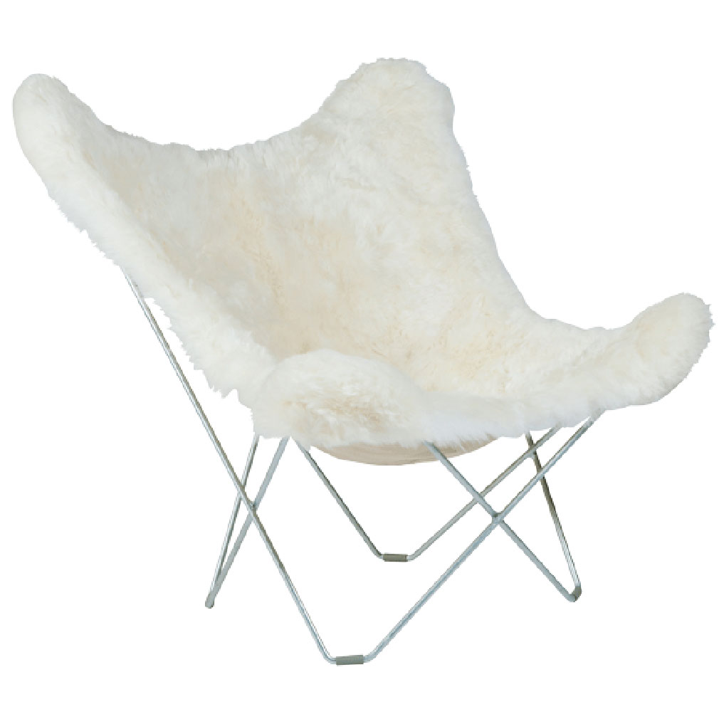 White fluffy hotsell butterfly chair