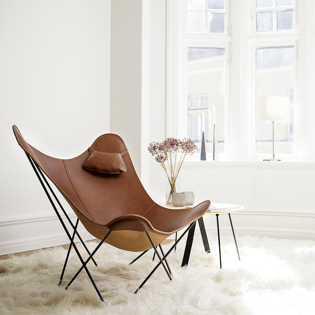 Cuero Design Mariposa Butterfly Chair Pampa Leather Montana Black