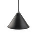 Namibia Pendant, Black Leather/Chrome, ⌀ 25 cm