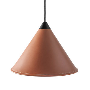 Namibia Pendant, Brown Leather/Black, ⌀ 45 cm