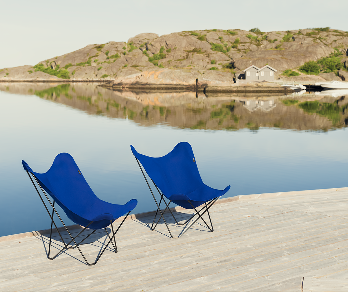 Cuero Design Sunshine Mariposa Butterfly Chair Atlantic Blue
