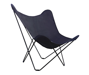 Sunshine Mariposa Butterfly Chair, Charcoal Pique