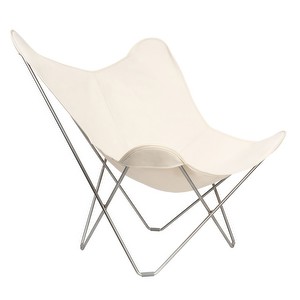 Mariposa Butterfly Chair, White/Chrome