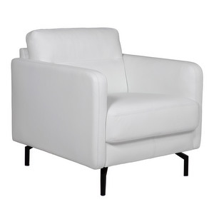 Cosmo Armchair, White Leather