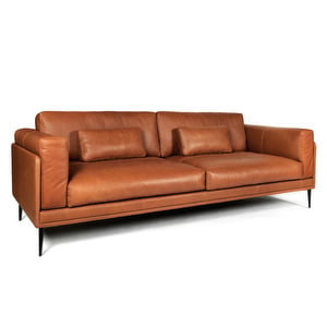 Dakota-sohva, Sauvage-nahka 665 ruskea, L 227 cm