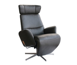 Havana Lux Armchair, Sauvage Leather 602 Black, H 110 cm