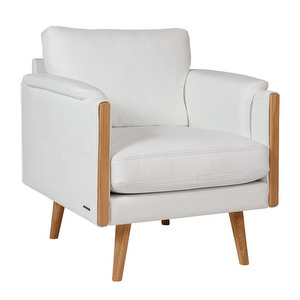 Limone Armchair, White Leather