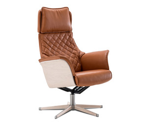 Shine Armchair, Semi-Aniline Leather 8011 Cognac, H 112 cm