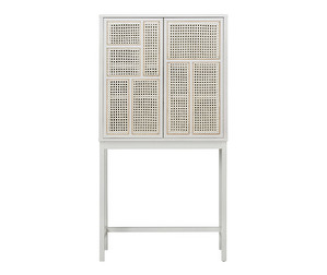 Air Cabinet, White/Rattan