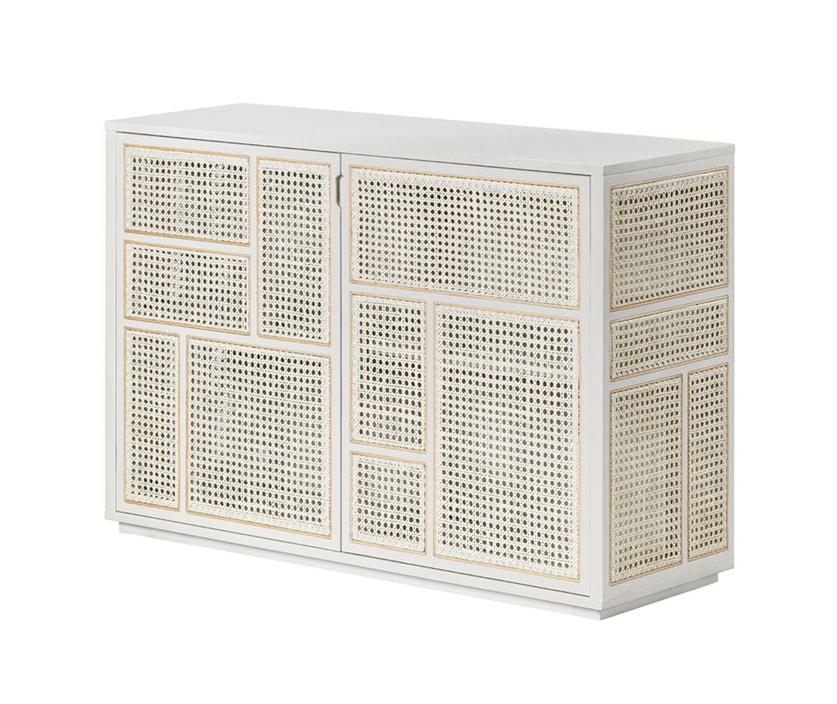 Design House Stockholm Air Low Sideboard White/Rattan, 120 x 81 cm