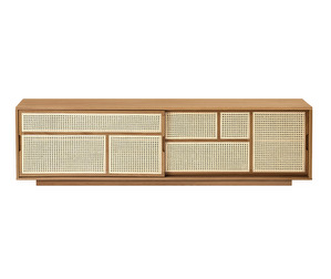 Air Low Sideboard, Oak/Rattan