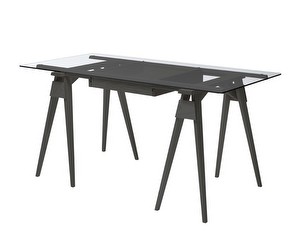 Arco-työpöytä, musta, 150 x 75 cm