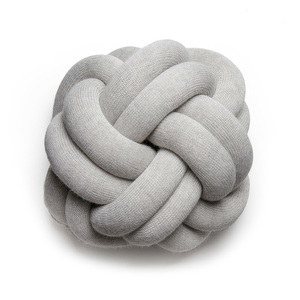 Knot Cushion, Light Grey