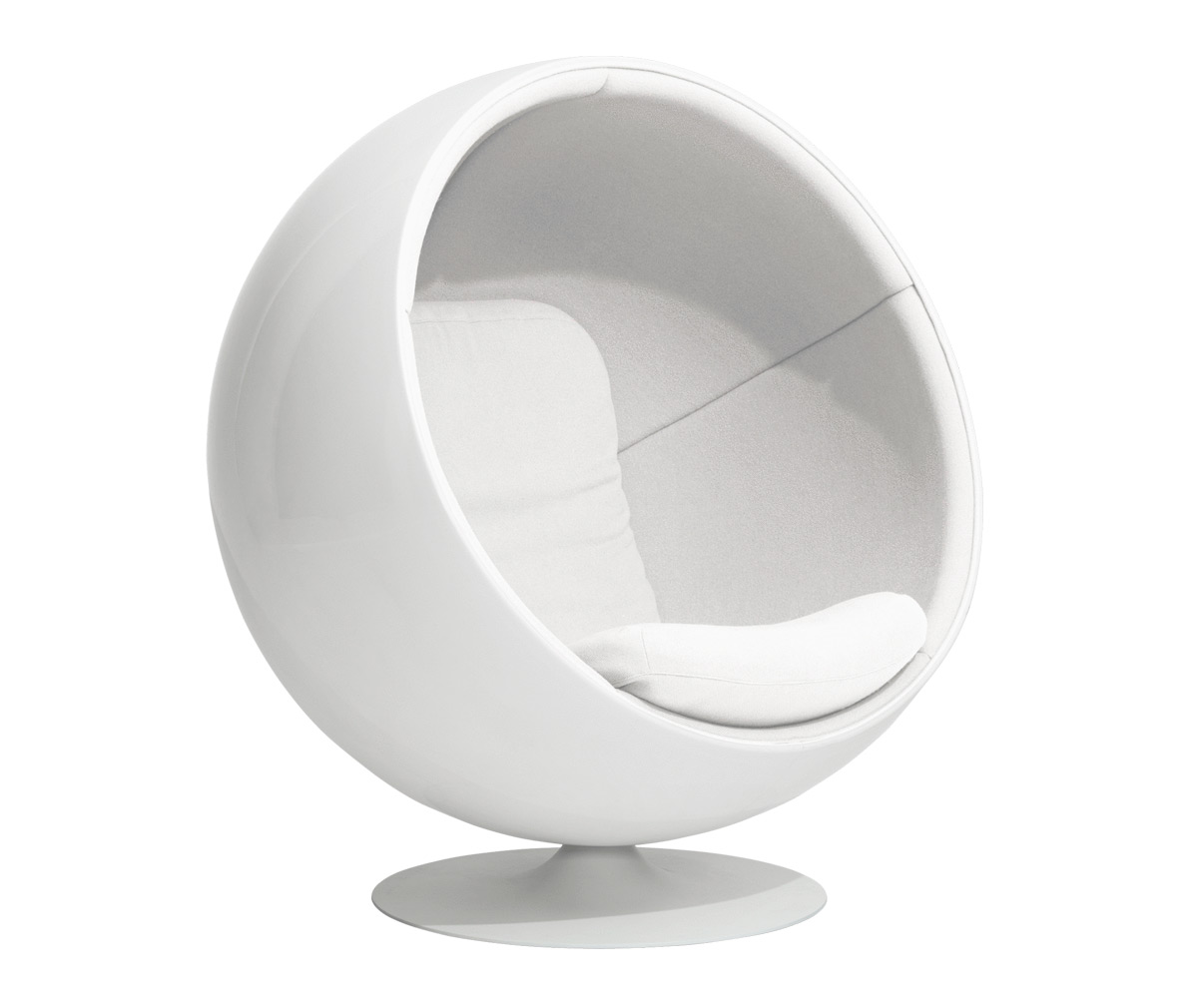 Eero Aarnio Originals Pallo Chair Fabric Hallingdal 100 White