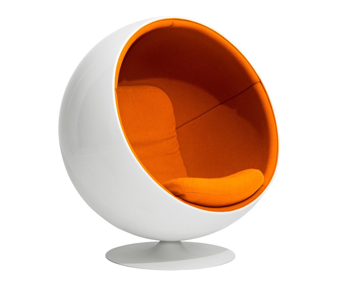 Eero Aarnio Originals Pallo Chair, Hallingdal Fabric 547 Orange |  Vepsäläinen