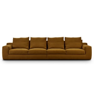 Aton-sohva, Wave-kangas 38 ruskea, L 326 cm