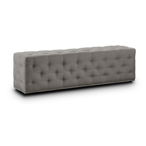 Bench Footstool, Cross Fabric 27 Grey
