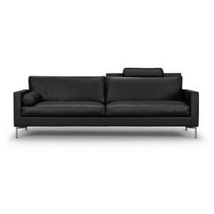 Lift-sohva, Texas-nahka 10 musta, L 240 cm