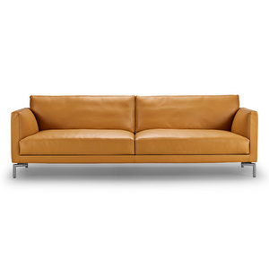 Mission-sohva, Pure-nahka 18 ruskea, L 240 cm