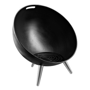 FireGlobe fire pit, Black/Steel