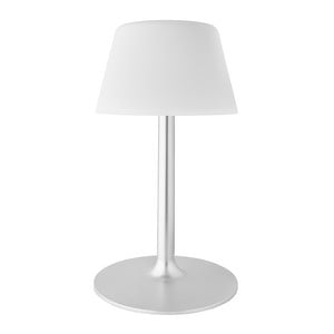 SunLight-pöytävalaisin, valkoinen/hopea, K 50,5 cm
